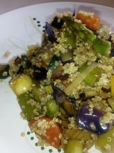Verduras con quinoa